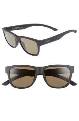 Smith Lowdown Slim 2 53mm ChromaPop&trade; Square Sunglasses in Matte Black