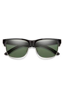 Smith Lowdown Split 56mm ChromaPop&trade; Polarized Square Sunglasses in Black /Gray Green