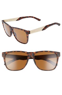 Smith Lowdown XL Steel 59mm ChromaPop&trade; Sunglasses in Matte Dark Tortoise/Brown