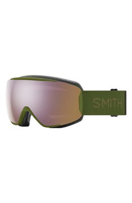 Smith Moment 192mm ChromaPop Low Bridge Snow Goggles in Olive /Chromapop Rose Gold