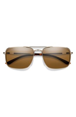 Smith Outcome 59mm ChromaPop™ Polarized Aviator Sunglasses in Gold /Brown