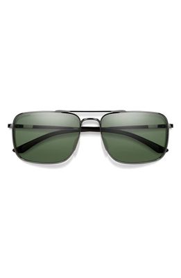 Smith Outcome 59mm Polarized Aviator Sunglasses in Gunmetal /Gray Green