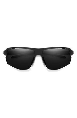 Smith Resolve 70mm Polarized ChromaPop&trade; Square Sunglasses in Matte Black /Black