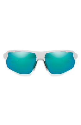 Smith Resolve Photochromic 70mm ChromaPop™ Oversize Shield Sunglasses in White /Opal Mirror