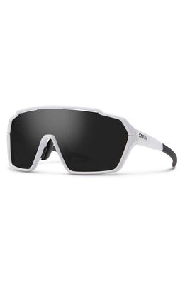 Smith Shift MAG™ 143mm Shield Sunglasses in Matte White/Chromapop Black