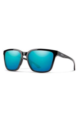 Smith Shoutout 57mm ChromaPop Polarized Square Sunglasses in Black /Opal Mirror