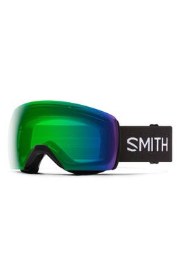 Smith Skyline XL 165mm ChromaPop™ Snow Goggles in Black /Chromapop Green Mirror 