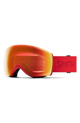 Smith Skyline XL 165mm ChromaPop™ Snow Goggles in Lava /Chromapop Red Mirror
