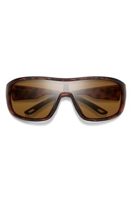 Smith Spinner 134mm ChromaPop Polarized Shield Sunglasses in Matte Tortoise /Brown