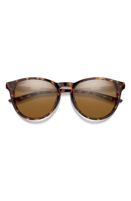 Smith Wander 55mm ChromaPop&trade; Polarized Round Sunglasses in Tortoise /Brown