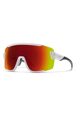 Smith Wildcat 135mm ChromaPop™ Shield Sunglasses in White /Red