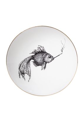 Smoking Fish Dinner Plate