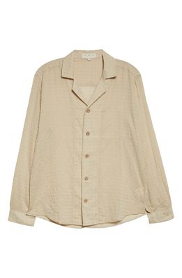 SMR Days Paloma Embroidered Check Cotton Button-Up Shirt in Sand/Yellow