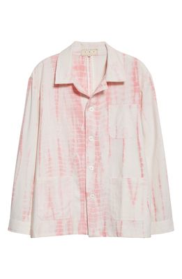 SMR Days Wittering Print Cotton Jacket in Pink White