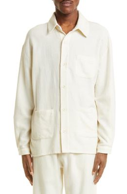 SMR Days Wool Overshirt in Ivory