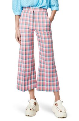 Smythe Check Flare Culottes in Begonia Check