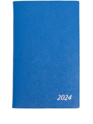 Smythson 2024 Panama Weekly Diary planner - Blue