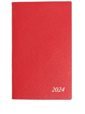 Smythson 2024 Panama Weekly Diary planner - Red
