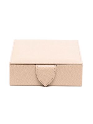 Smythson foldover leather trinket box - Neutrals