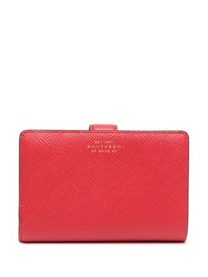 Smythson leather bi-fold wallet - Red