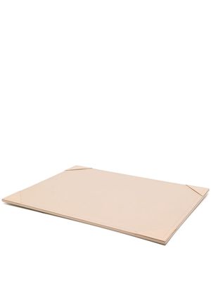 Smythson logo-print leather desk mat - Pink