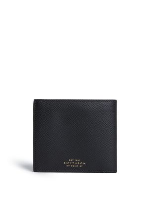 Smythson Panama bi-fold leather wallet - Black