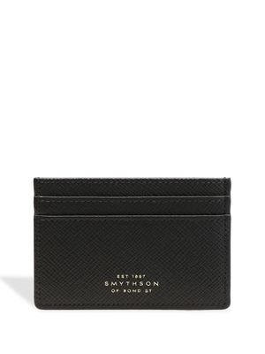 Smythson Panama calfskin card holder - Black