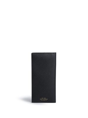 Smythson Panama slim bi-fold leather wallet - Black