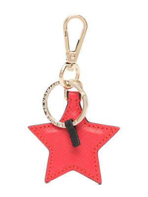 Smythson star-pendant leather keyrings - Red