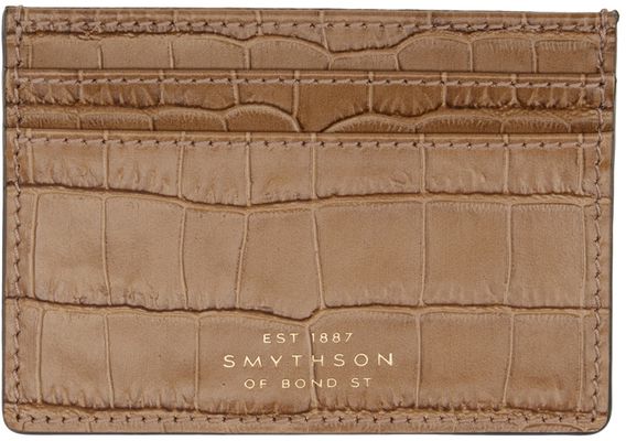 Smythson Tan Mara Card Holder