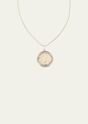 Snake Chain Necklace with Saint Christopher Pendant