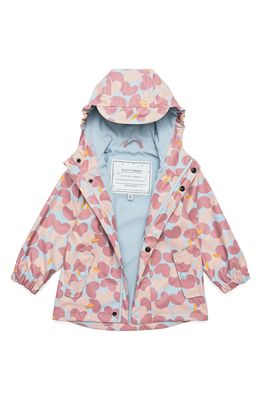 Snapper Rock Kids' Apple Love Waterproof Raincoat in Pink