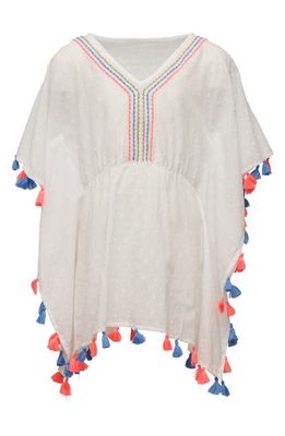 Snapper Rock Kids' Cotton Caftan Cover-Up in White