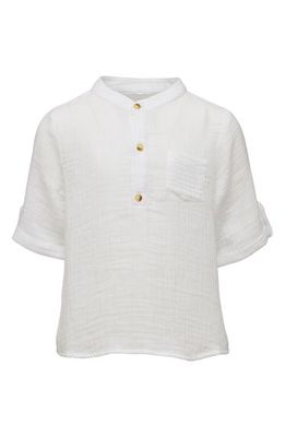 Snapper Rock Kids' Frankie Cotton Gauze Shirt in White