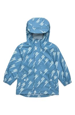 Snapper Rock Kids' Lightning Bolt Waterproof Raincoat in Blue