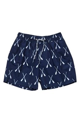Snapper Rock Kids' Riviera Rowers Volley Shorts in Navy