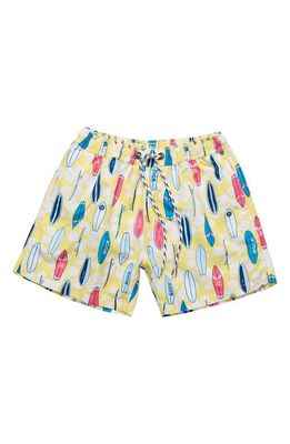 Snapper Rock Kids' Rock The Board Swim Trunks in Yellow 