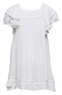 Snapper Rock Kids' Tassel Time Cover-Up Dress in White 