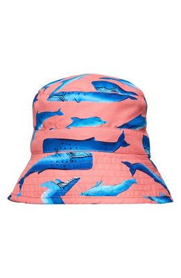 Snapper Rock Kids' Whale Tail Bucket Hat in Peach