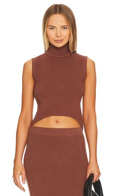 SNDYS Fawn Top in Brown