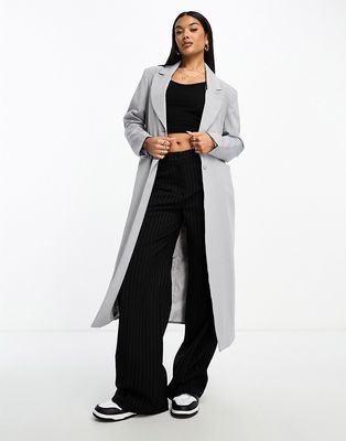 SNDYS longline tailored blazer in light gray