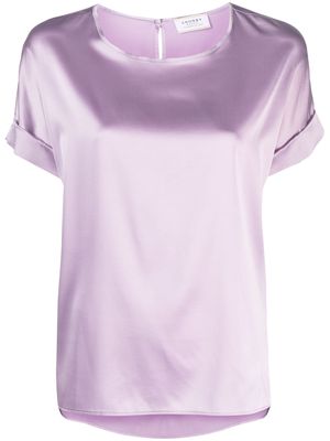 Snobby Sheep short-sleeve silk blouse - Purple