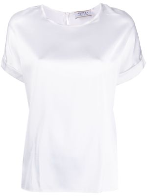 Snobby Sheep short-sleeve silk blouse - White