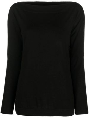 Snobby Sheep wide-neck cut-out jumper - Black