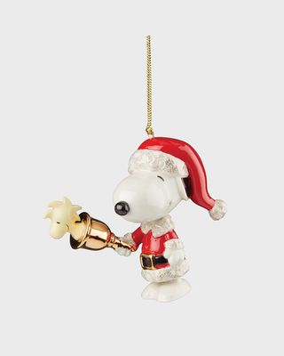 Snoopy Ringing Bell Christmas Ornament