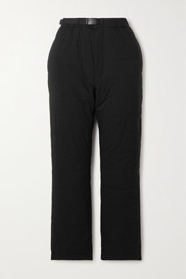 Snow Peak - Belted Padded Primeflex Straight-leg Pants - Black
