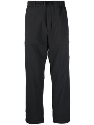 Snow Peak buckle-fastening straight-leg trousers - Black