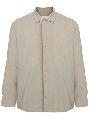 Snow Peak cutaway-collar button-up shirt - Neutrals