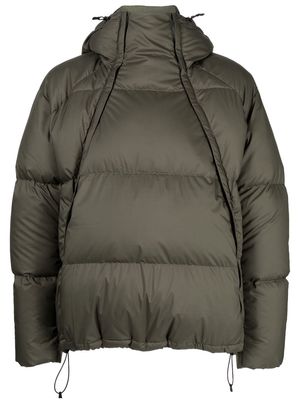 Snow Peak hooded padded jacket - Green