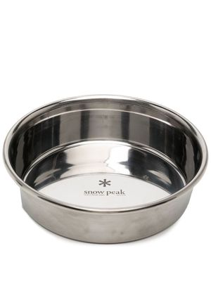 Snow Peak logo-detail dog bowl - Silver